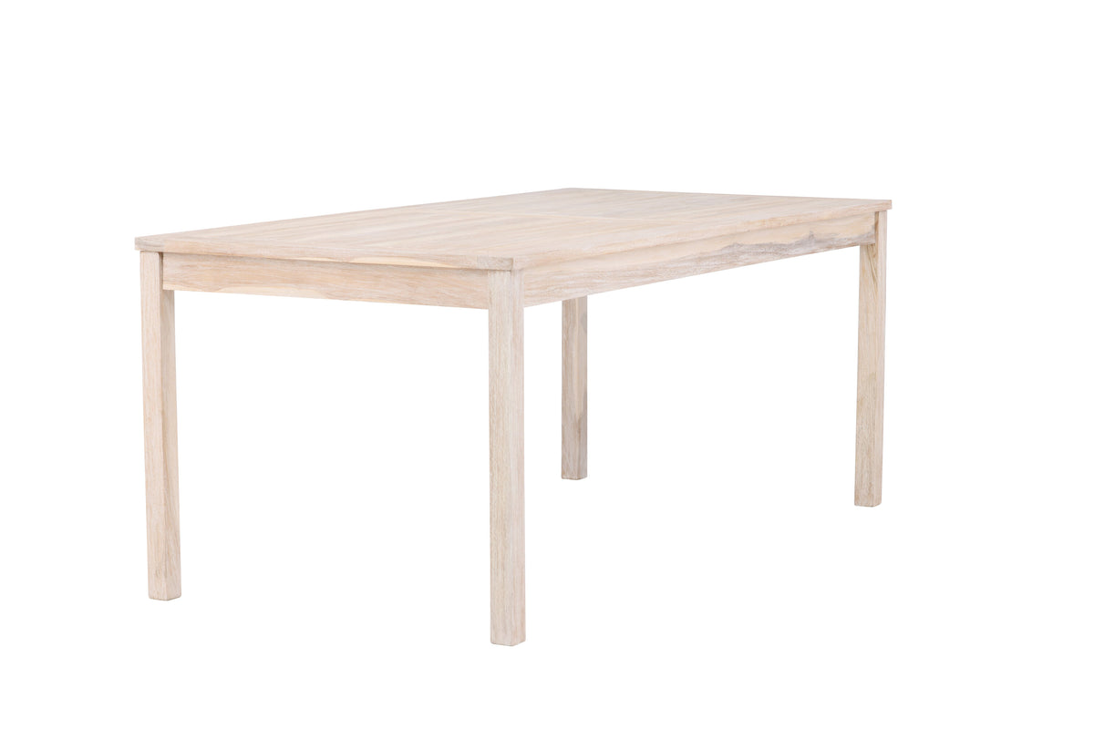 Kenya matbord 90x180 cm vitlaserad teak