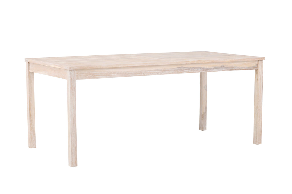 Kenya matbord 90x180 cm vitlaserad teak