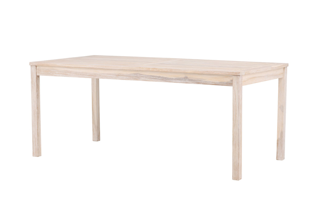 Kenya matbord 90x180 cm vitlaserad teak