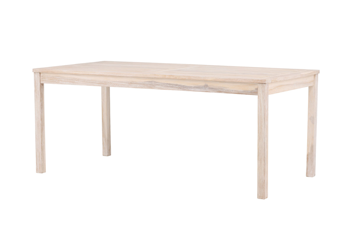 Kenya matbord 90x180 cm vitlaserad teak
