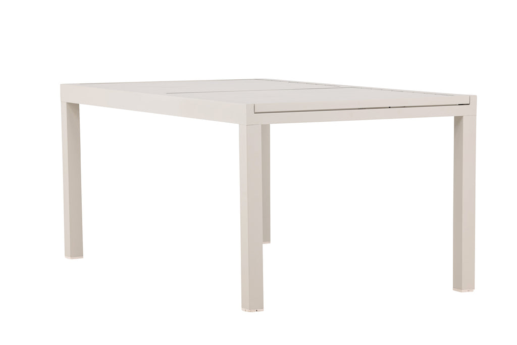 Capo förlängningsbart matbord 160/240x100x75 cm beige aluminium