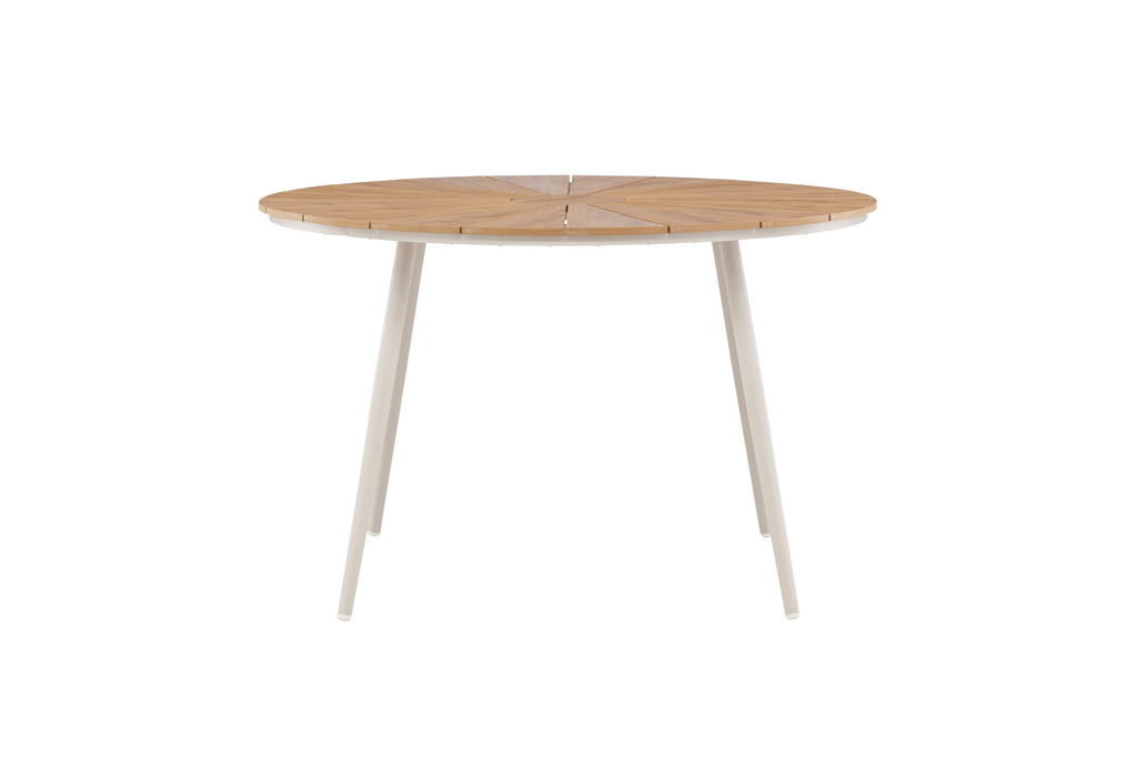 San Vito runt matbord Ø120 cm beige/träimitation
