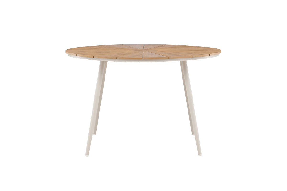 San Vito runt matbord Ø120 cm beige/träimitation