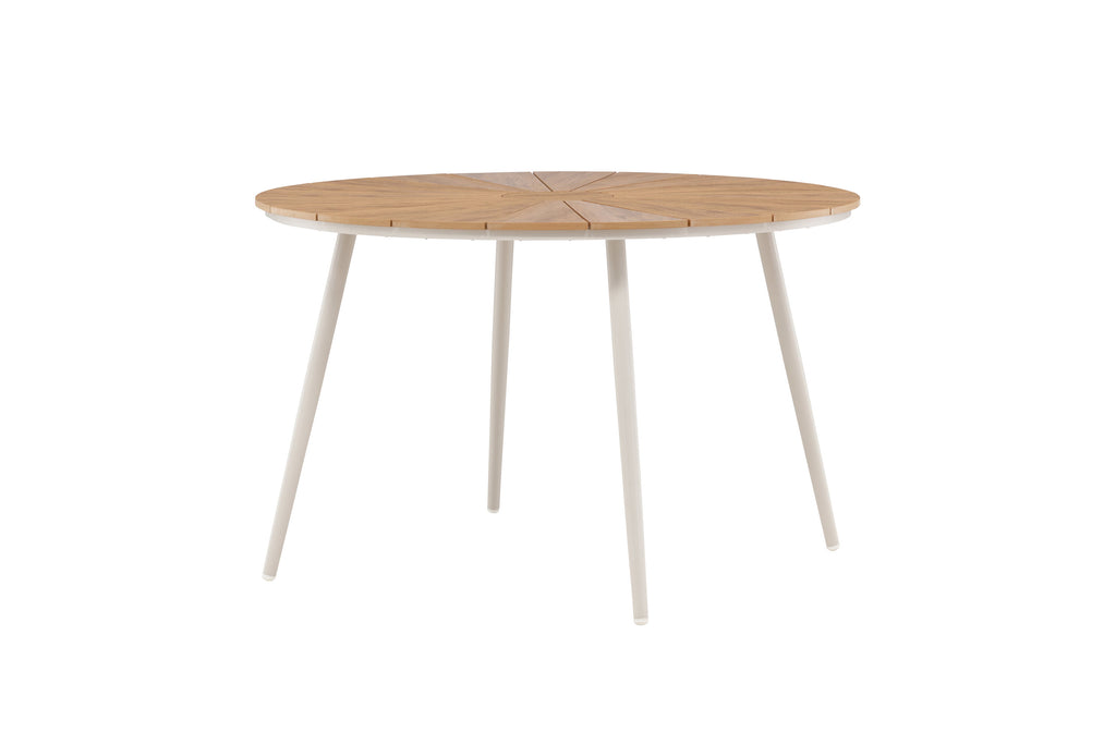 San Vito runt matbord Ø120 cm beige/träimitation