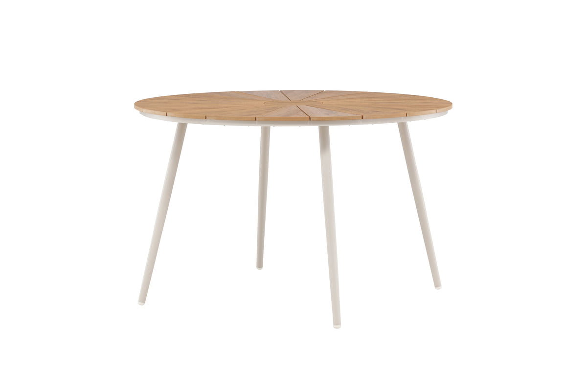 San Vito runt matbord Ø120 cm beige/träimitation