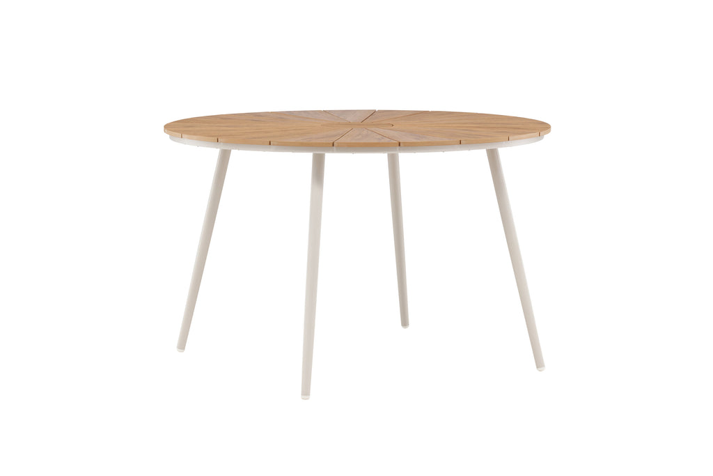San Vito runt matbord Ø120 cm beige/träimitation
