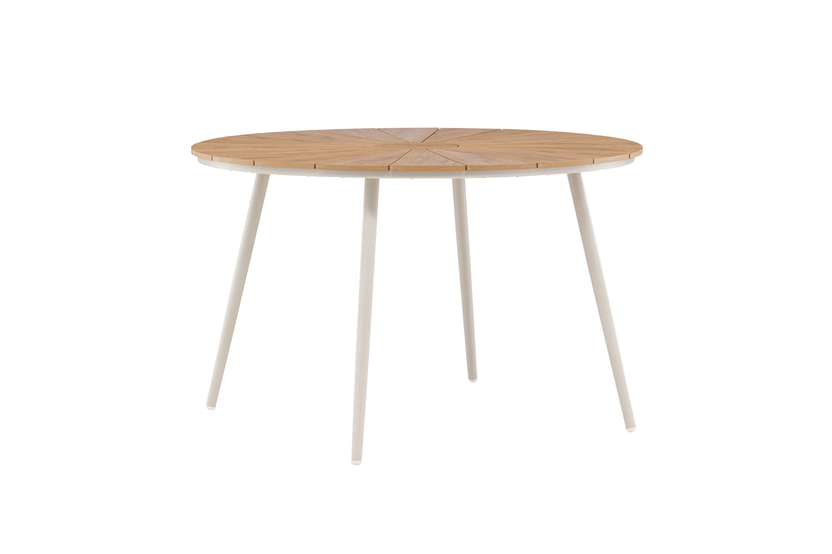 San Vito runt matbord Ø120 cm beige/träimitation
