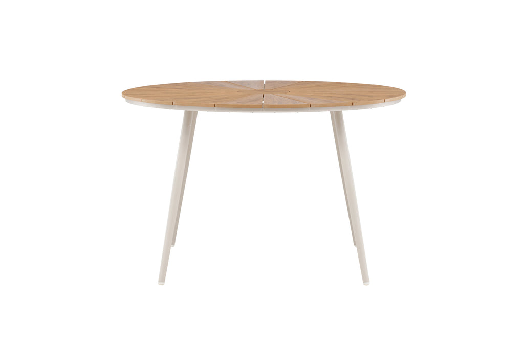 San Vito runt matbord Ø120 cm beige/träimitation