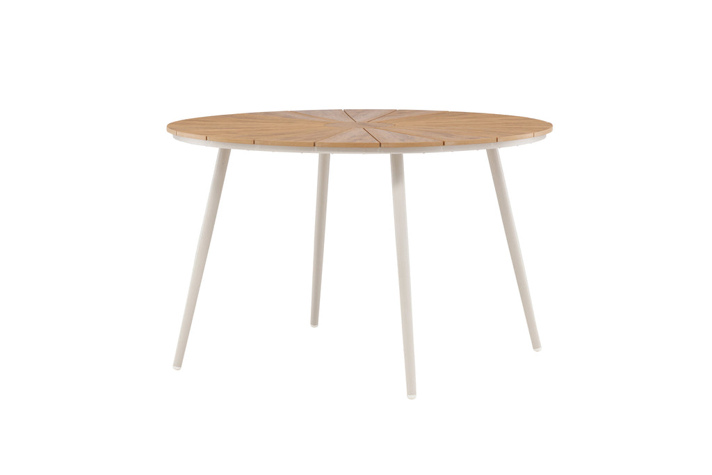 San Vito runt matbord Ø120 cm beige/träimitation
