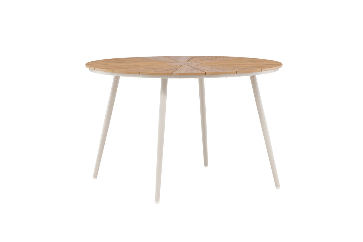 San Vito runt matbord Ø120 cm beige/träimitation