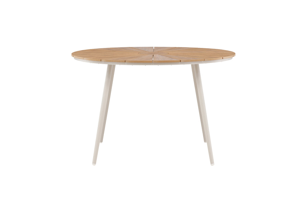 San Vito runt matbord Ø120 cm beige/träimitation