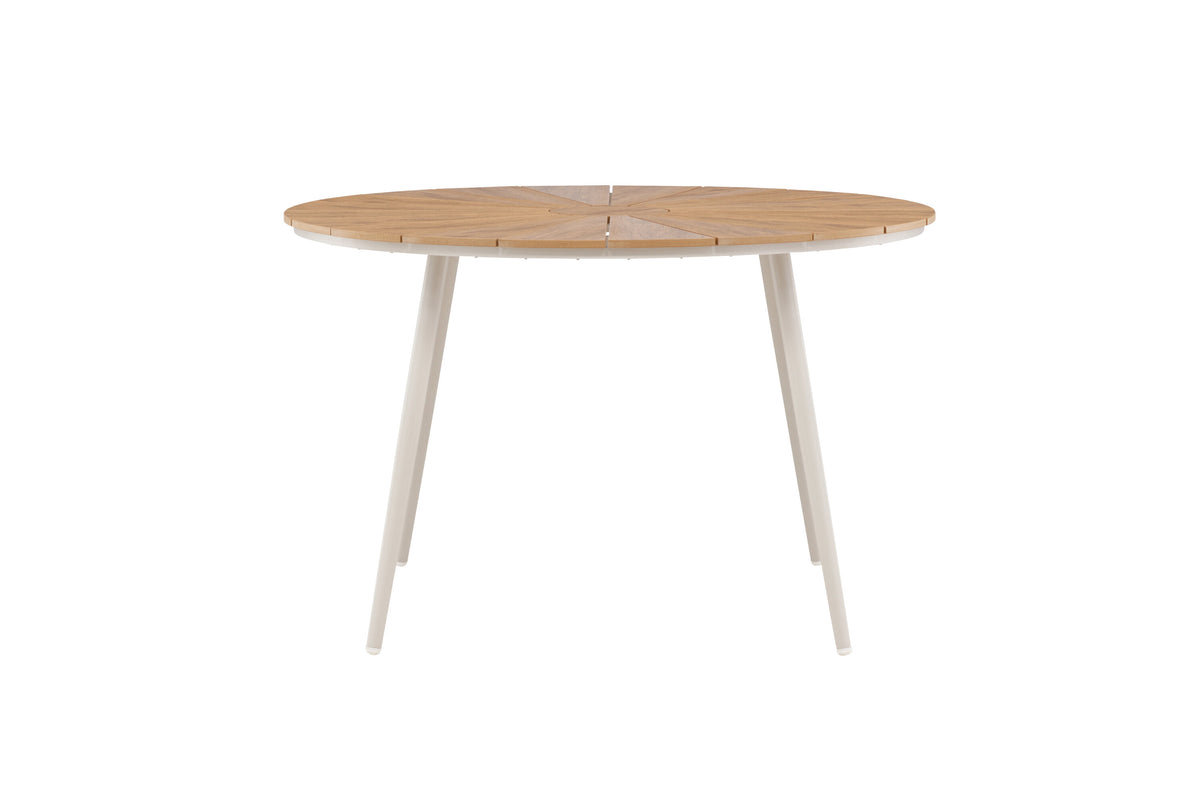 San Vito runt matbord Ø120 cm beige/träimitation