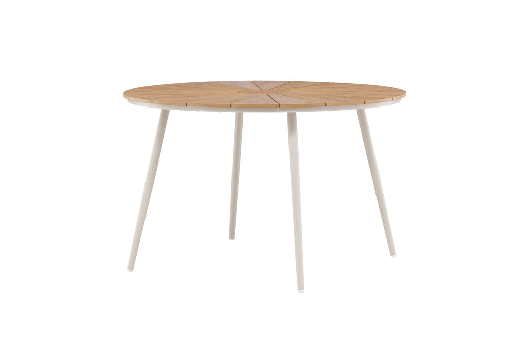 San Vito runt matbord Ø120 cm beige/träimitation