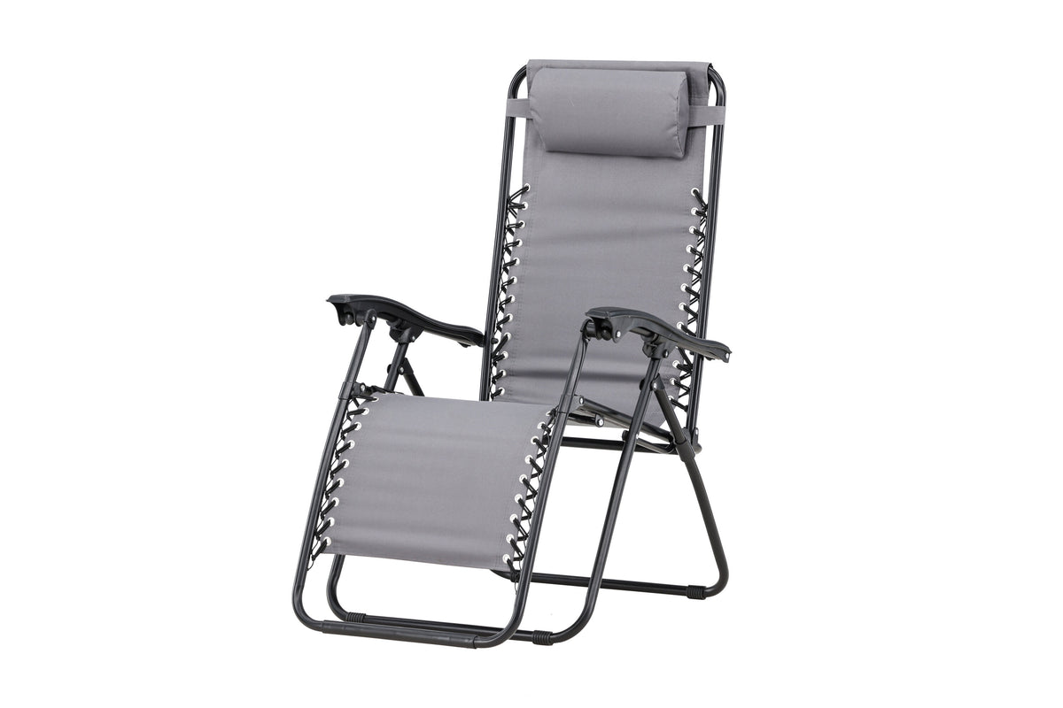 Vulcano solsäng 2-pack grå/svart