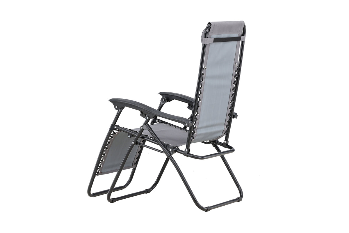 Vulcano solsäng 2-pack grå/svart