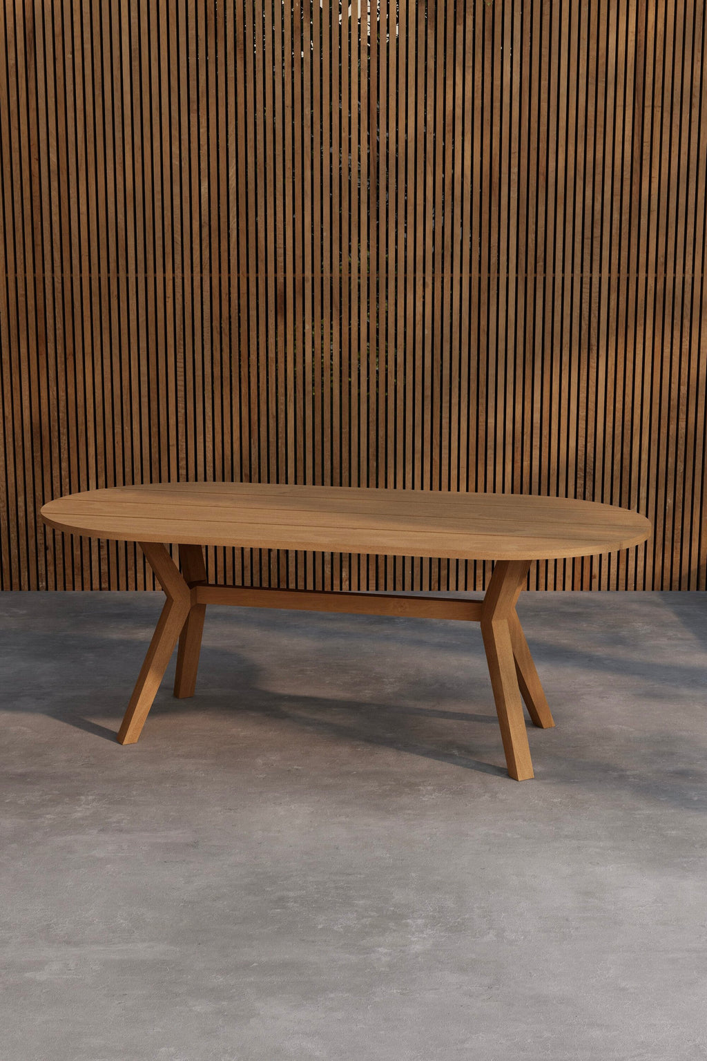 Kenya ovalt matbord 200x100x75 cm naturfärgad teak