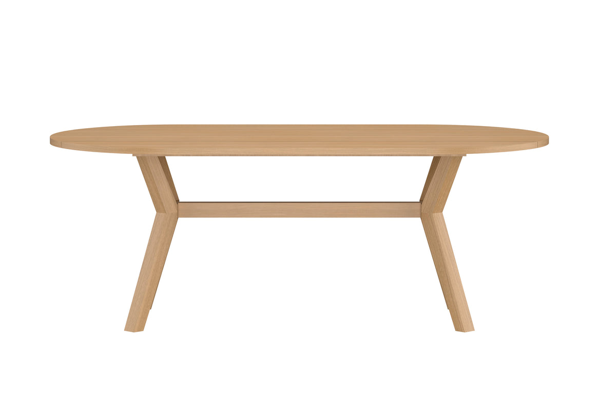 Kenya ovalt matbord 200x100x75 cm naturfärgad teak