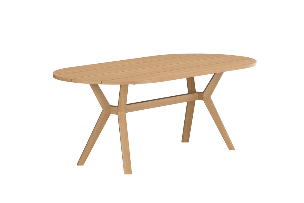 Kenya ovalt matbord 200x100x75 cm naturfärgad teak