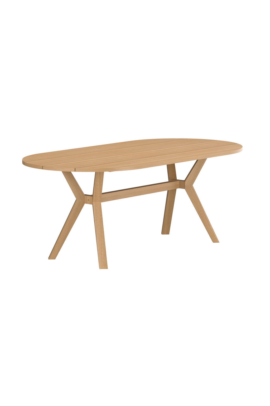 Kenya ovalt matbord 200x100x75 cm naturfärgad teak