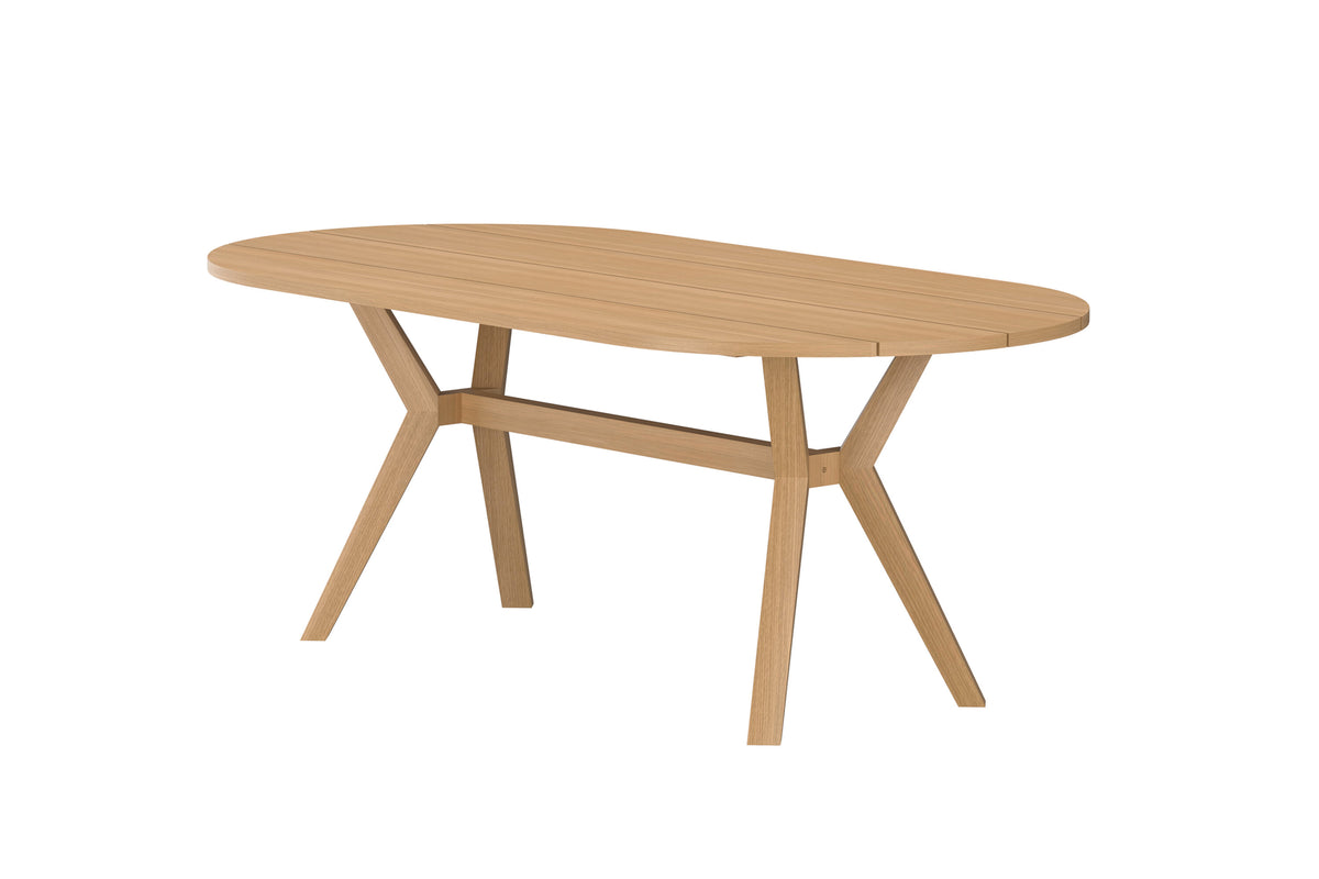 Kenya ovalt matbord 200x100x75 cm naturfärgad teak