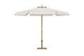 Cerox parasoll 270 cm beige/vitt