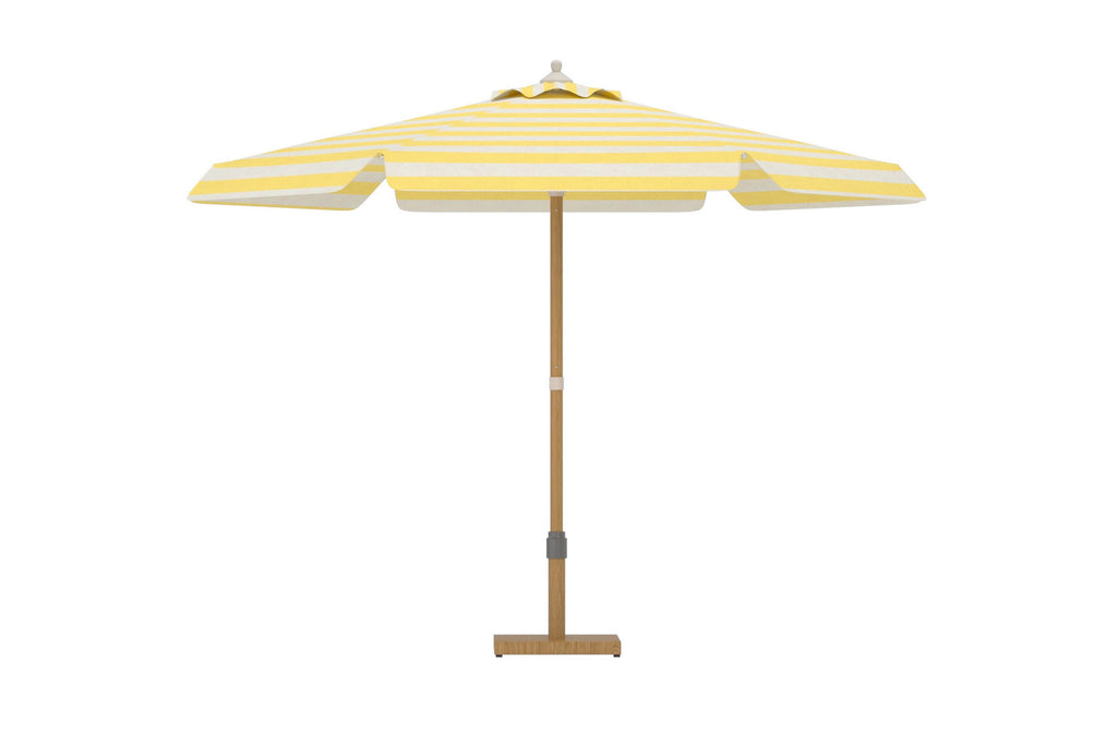 Cerox parasoll 270 cm gult/vitt