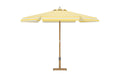 Cerox parasoll 270 cm gult/vitt