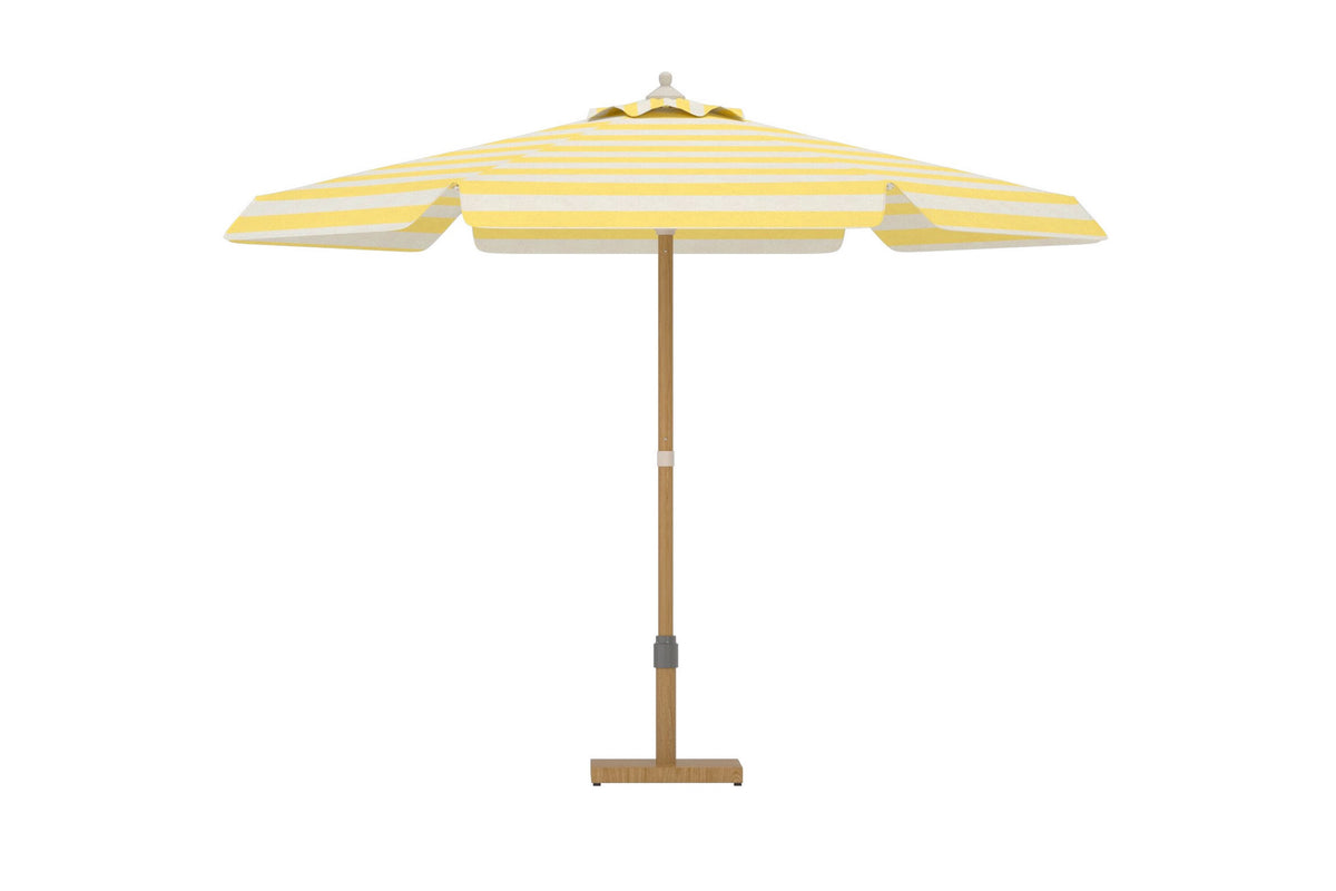 Cerox parasoll 270 cm gult/vitt
