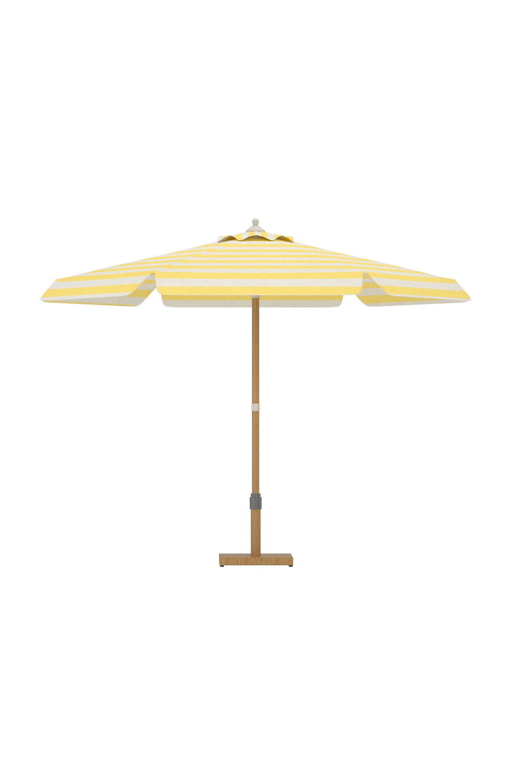 Cerox parasoll 270 cm gult/vitt