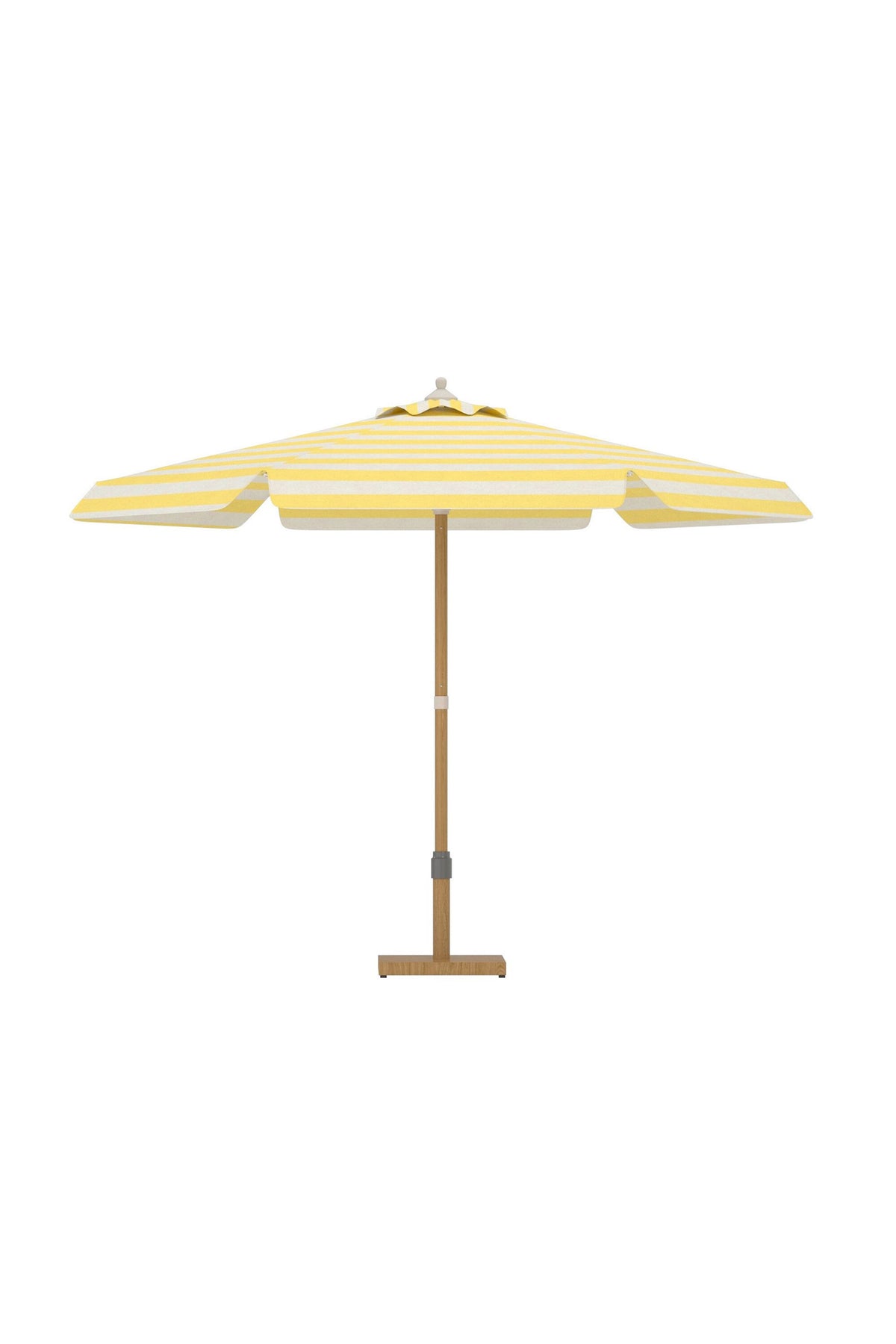 Cerox parasoll 270 cm gult/vitt