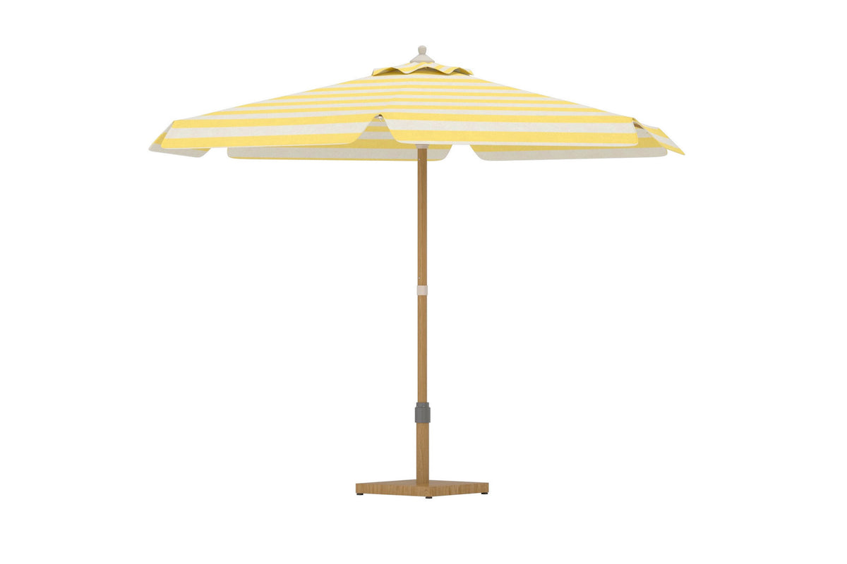 Cerox parasoll 270 cm gult/vitt