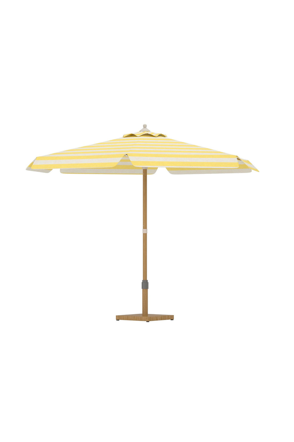 Cerox parasoll 270 cm gult/vitt