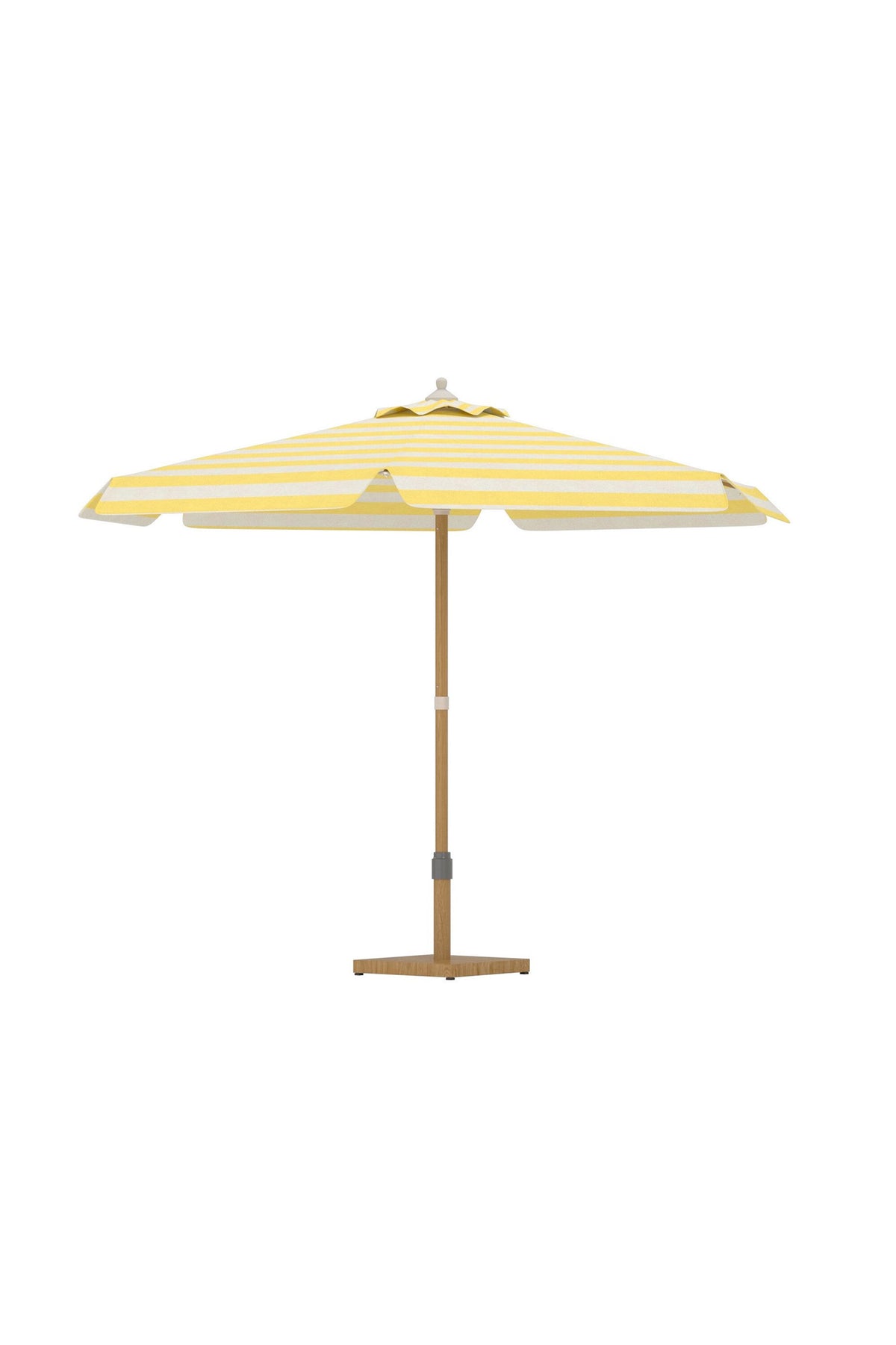Cerox parasoll 270 cm gult/vitt
