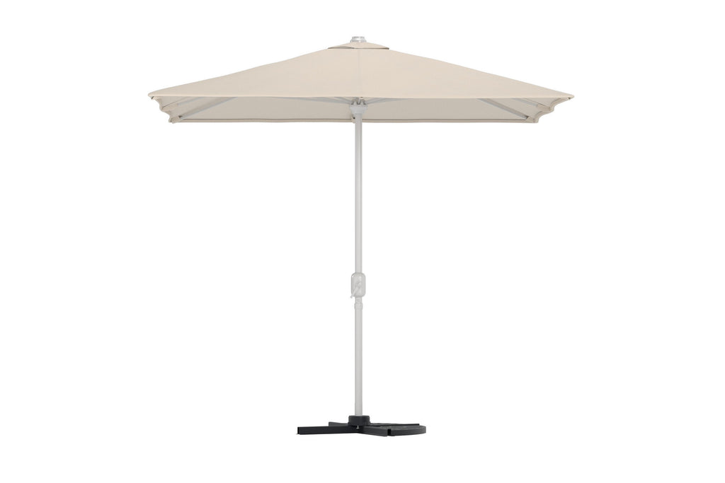 Leeds parasoll 293x264x293 cm beige med silverfärgad stomme