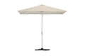Leeds parasoll 293x264x293 cm beige med silverfärgad stomme