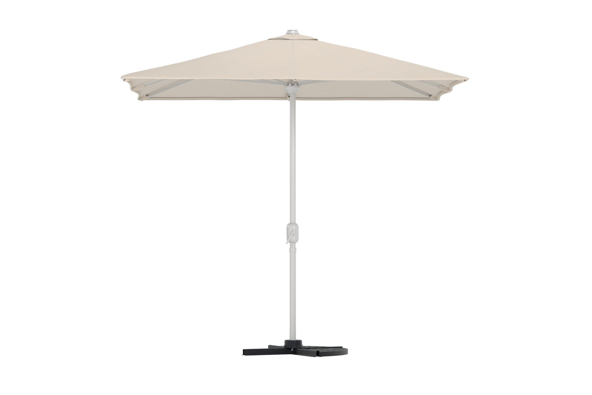 Leeds parasoll 293x264x293 cm beige med silverfärgad stomme