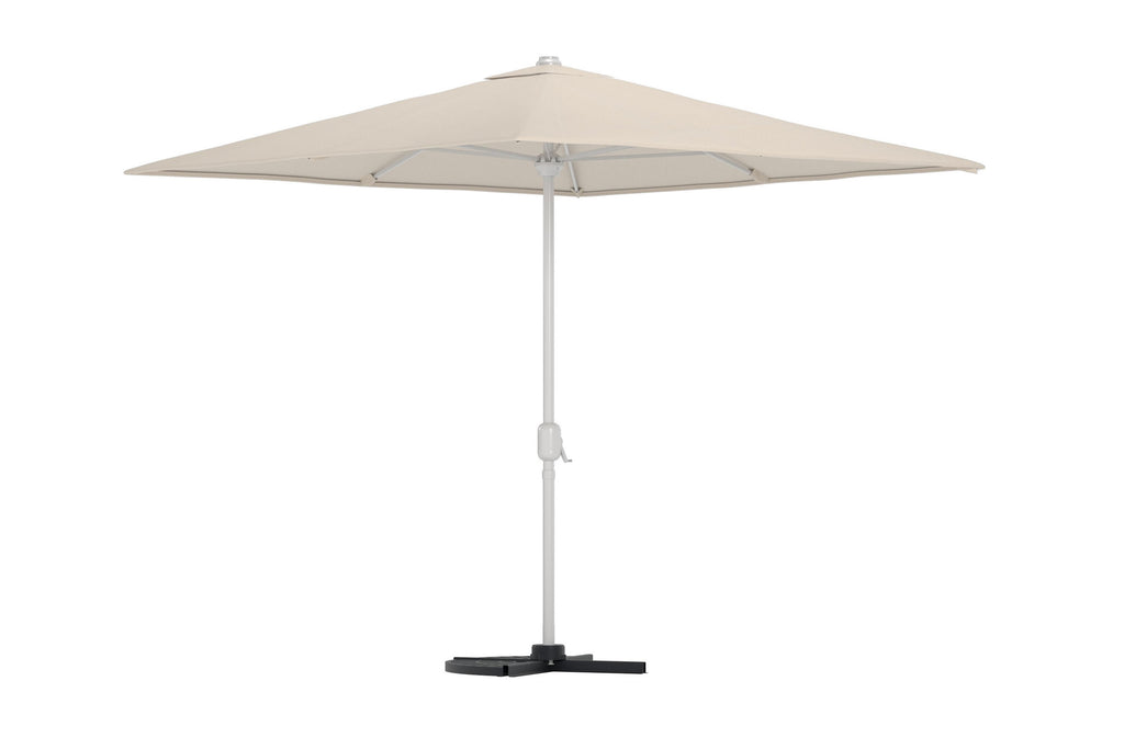 Leeds parasoll 293x264x293 cm beige med silverfärgad stomme