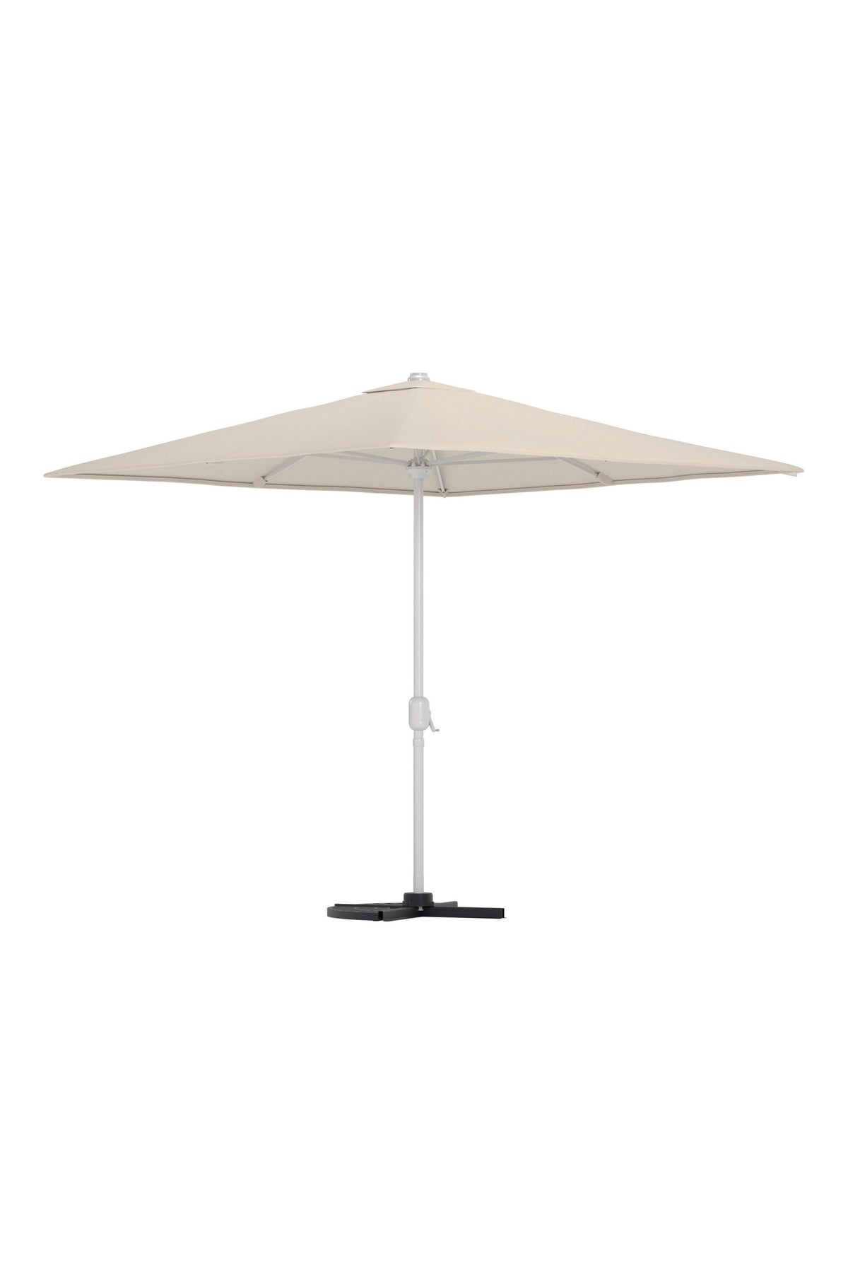 Leeds parasoll 293x264x293 cm beige med silverfärgad stomme