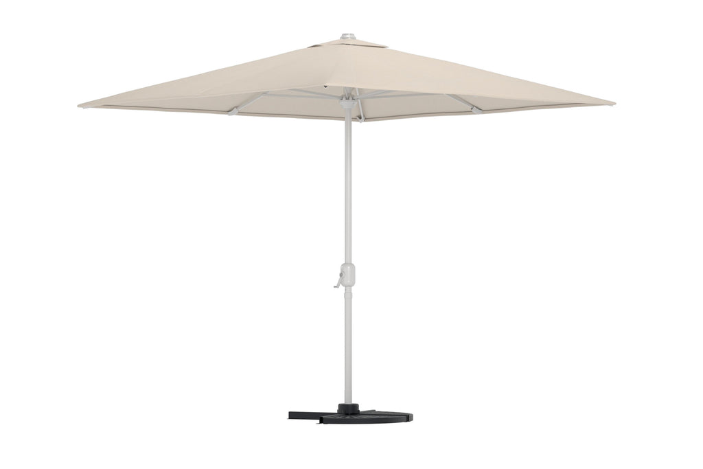 Leeds parasoll 293x264x293 cm beige med silverfärgad stomme
