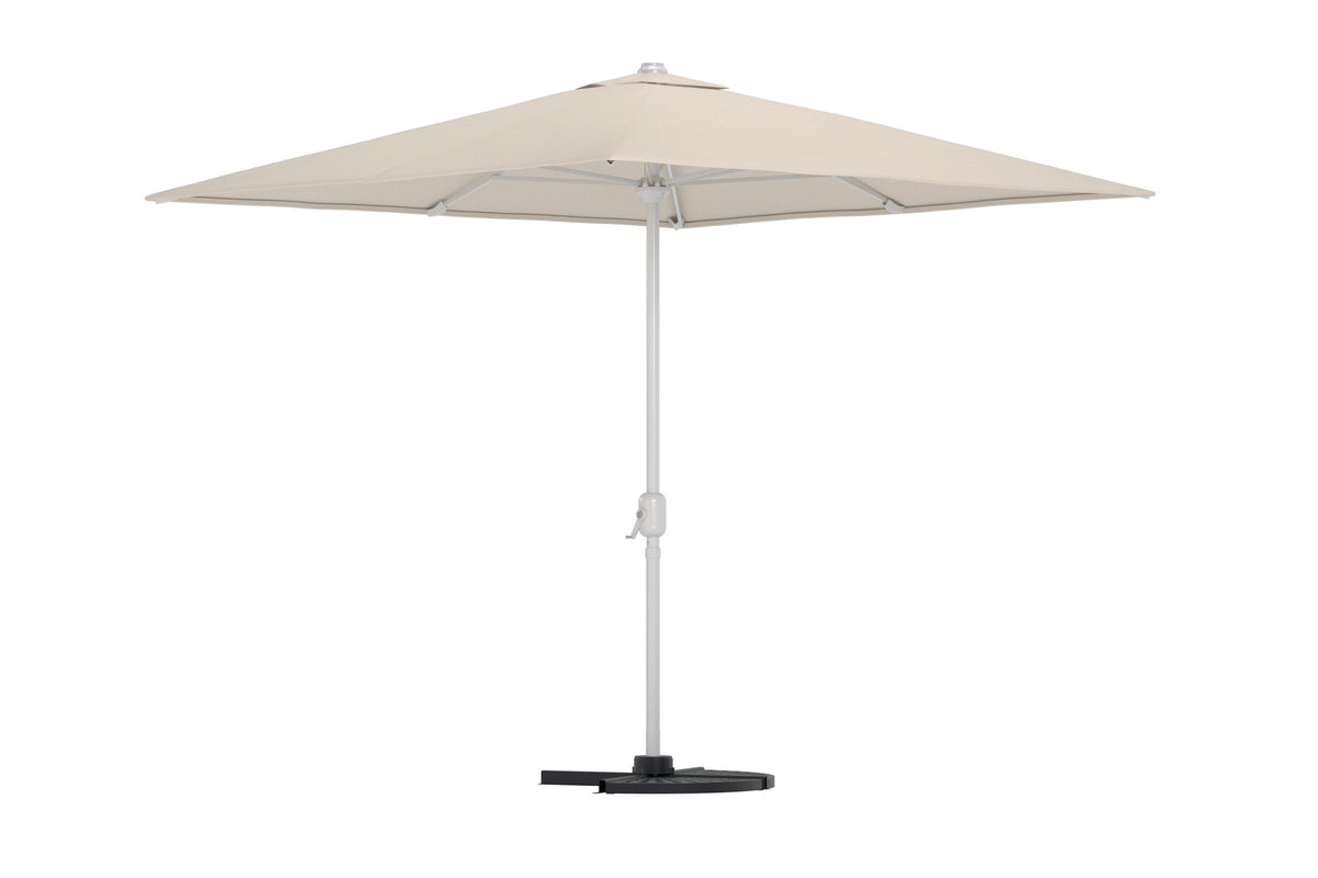 Leeds parasoll 293x264x293 cm beige med silverfärgad stomme