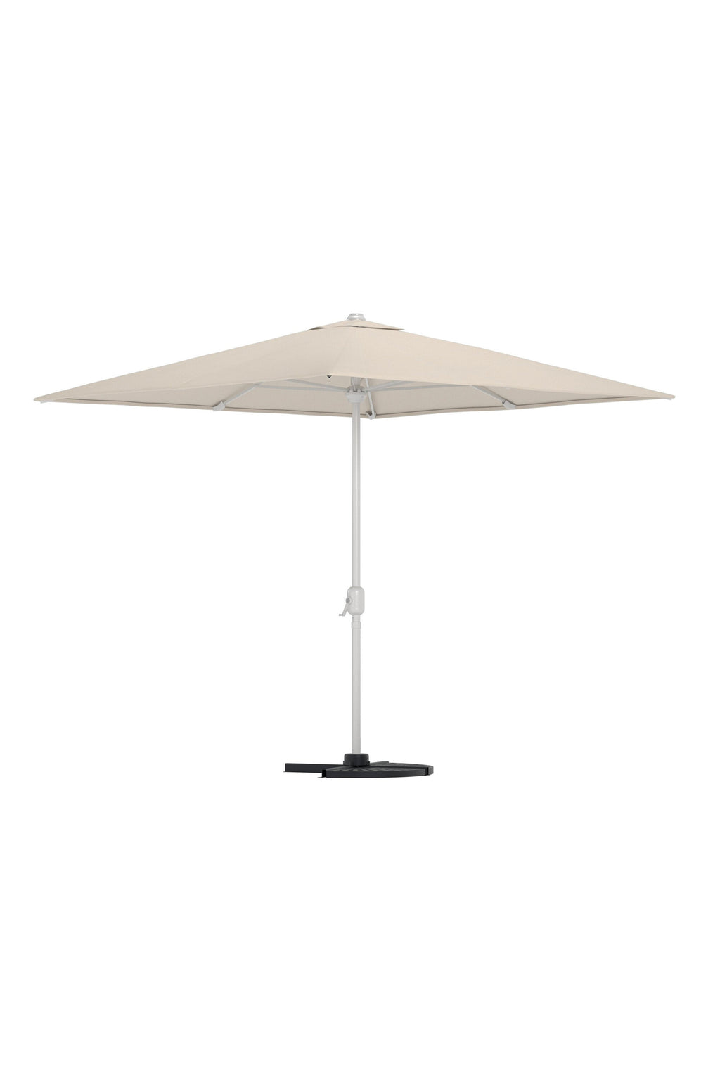 Leeds parasoll 293x264x293 cm beige med silverfärgad stomme