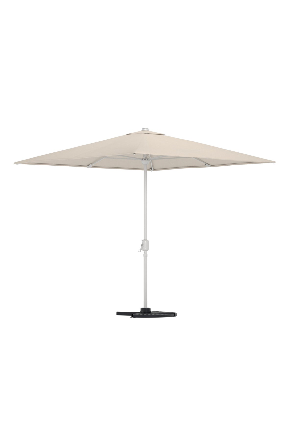 Leeds parasoll 293x264x293 cm beige med silverfärgad stomme