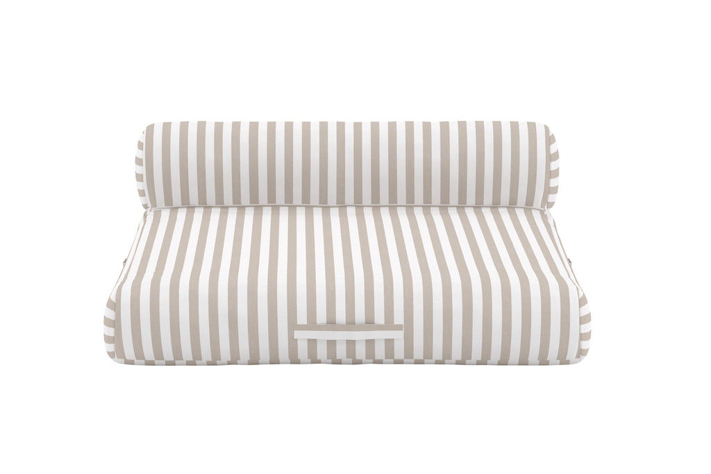 Redang uppblåsbar solsäng 188x135x22 + Ø29 cm vit- och beigerandig