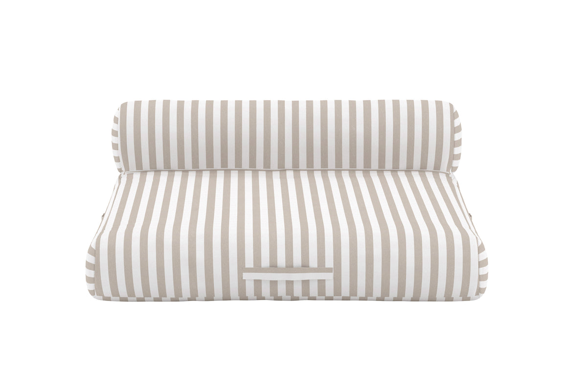 Redang uppblåsbar solsäng 188x135x22 + Ø29 cm vit- och beigerandig