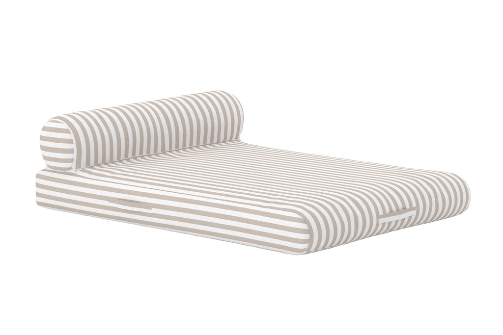 Redang uppblåsbar solsäng 188x135x22 + Ø29 cm vit- och beigerandig