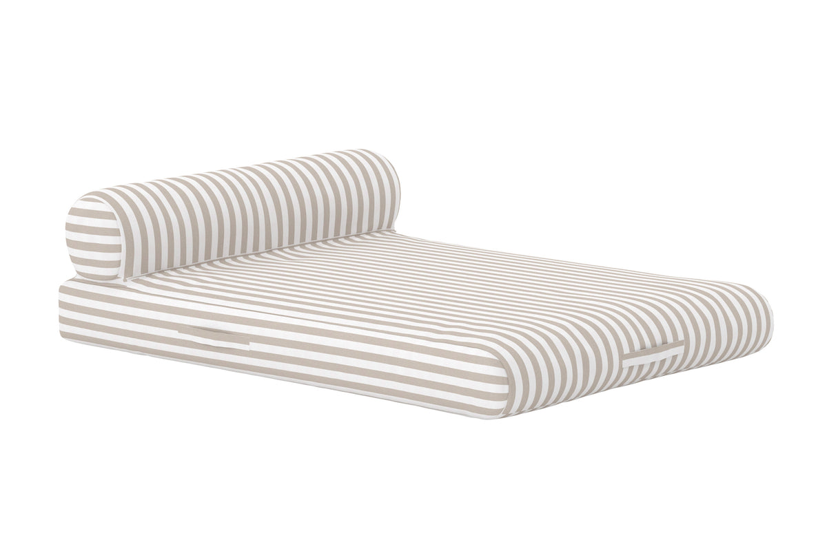 Redang uppblåsbar solsäng 188x135x22 + Ø29 cm vit- och beigerandig