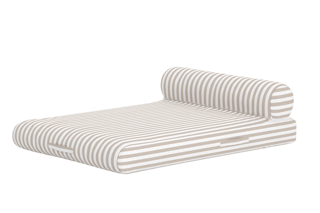 Redang uppblåsbar solsäng 188x135x22 + Ø29 cm vit- och beigerandig