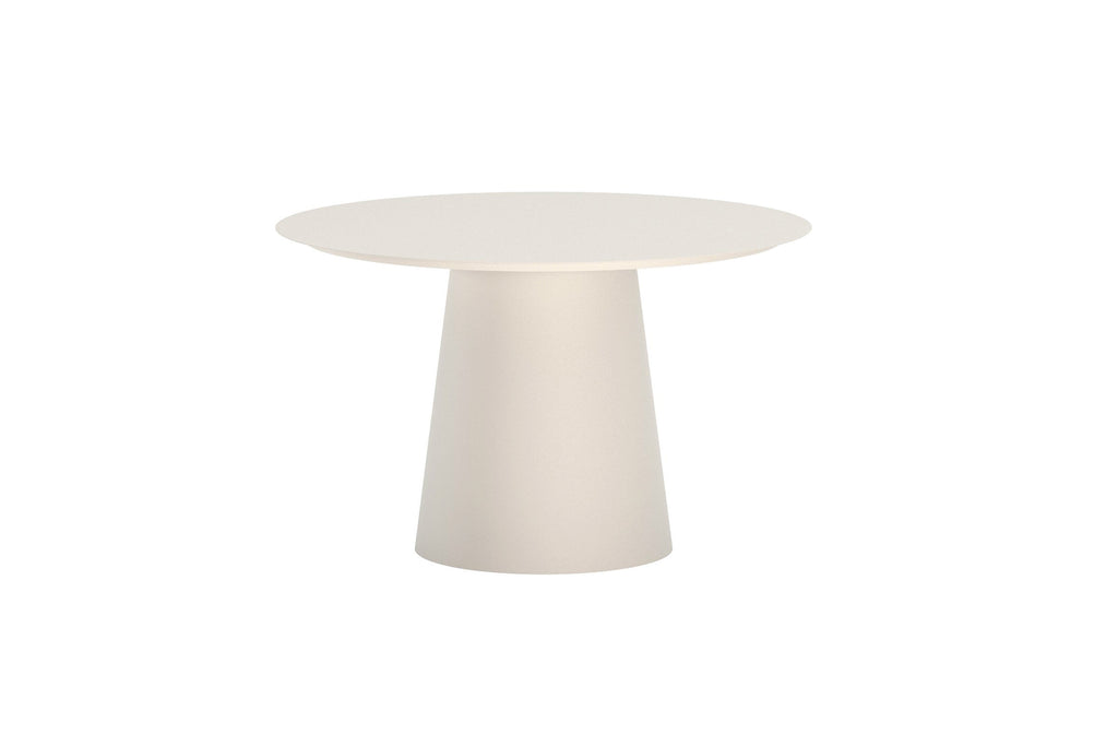 Lanzo runt matbord Ø120 cm beige aluminium