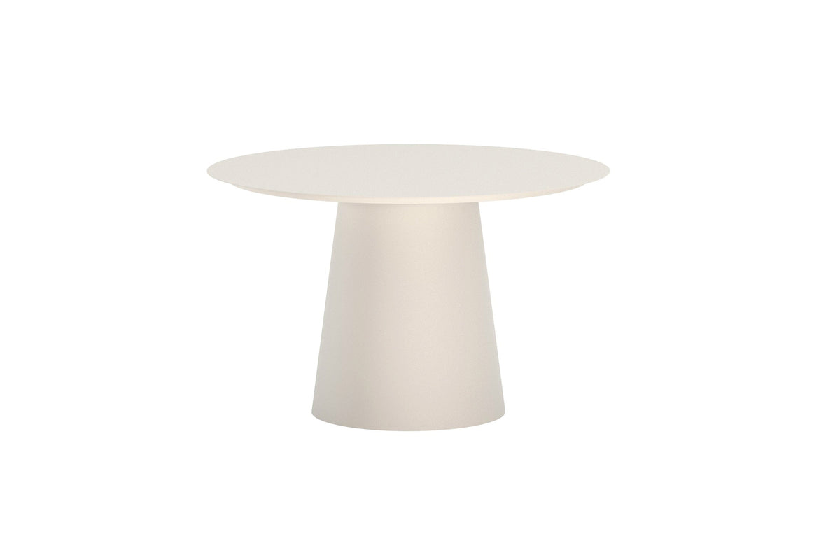 Lanzo runt matbord Ø120 cm beige aluminium
