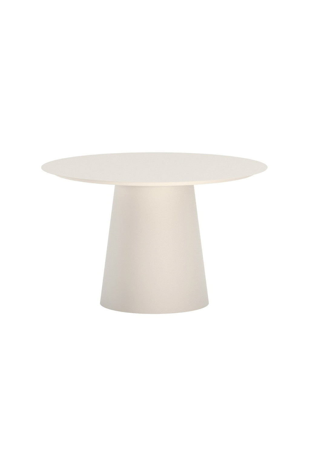 Lanzo runt matbord Ø120 cm beige aluminium